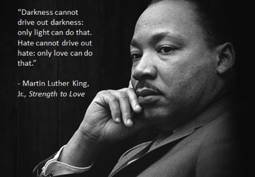 Darkness cannot drive out darkness