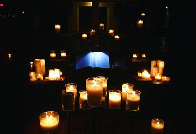 Vigil Reading at the Tomb